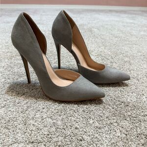 Public Desire Grey Pointed Stiletto Heels